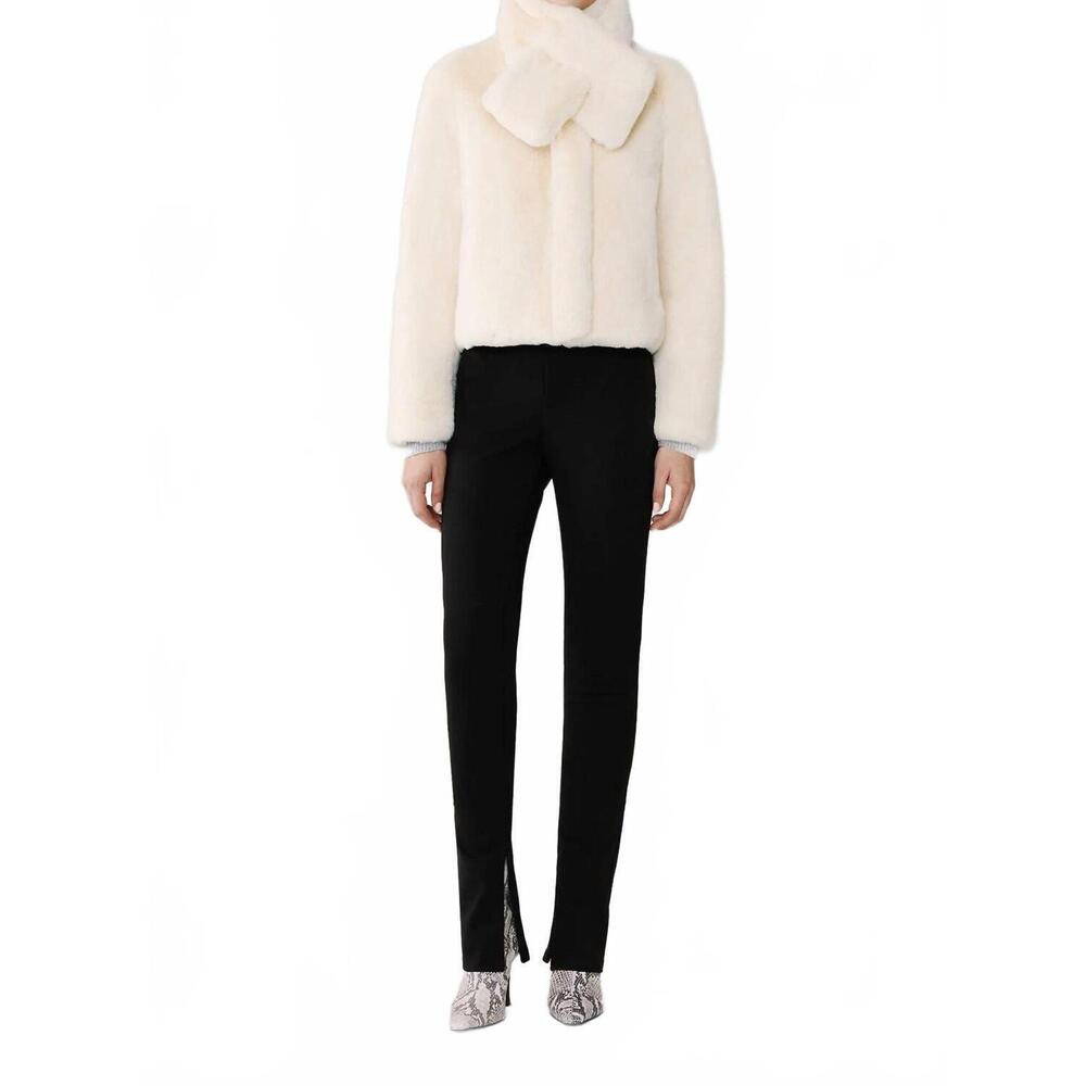NEW SAGE & CLARE women's kendell boxy jacket with scarf in powder - Picture 2 of 5